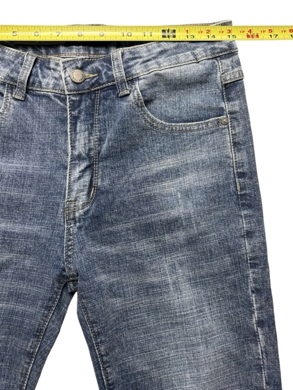 NWT Akuba Slim Fit Skinny Jeans Faded Blue Distressed Whiskered Denim • Size 30 - Picture 7 of 12